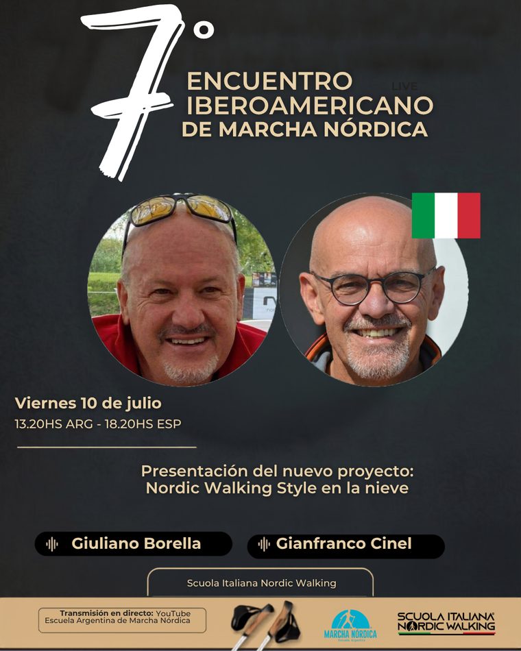 Giuliano Borella y Gianfranco Cinel — Nordic Walking Style en la nieve
